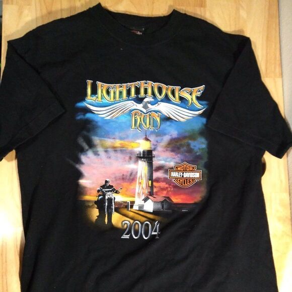 Harley Davidson Lighthouse Run 2004 T-Shirt - Picture 1 of 8